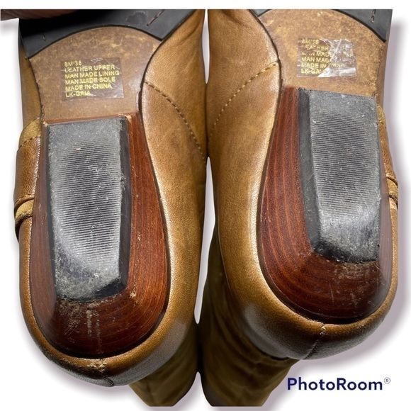 Lucky Brand Leather & Suede Boots - Almond Toe - Size 38 - Picture 9 of 11